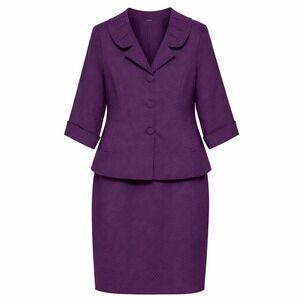 Vtg Giorgio Sant'Angelo Old Money Skirt Suit Women Size 16 Office Siren Corpcore